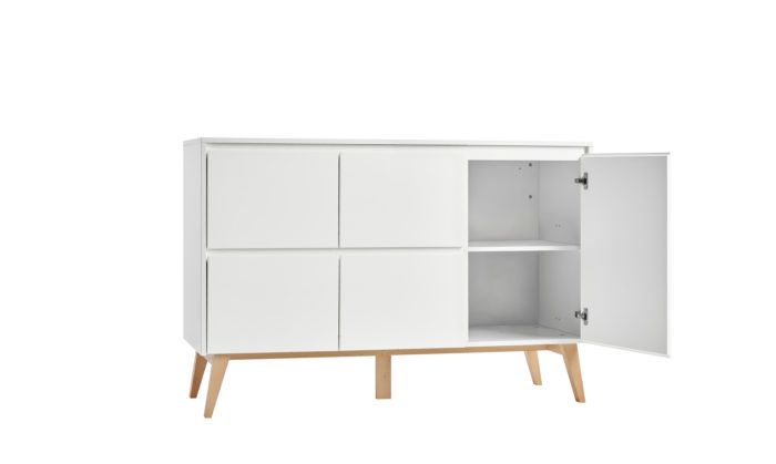 Pinio Swing komoda 4 zásuvky s dvířky - pohled