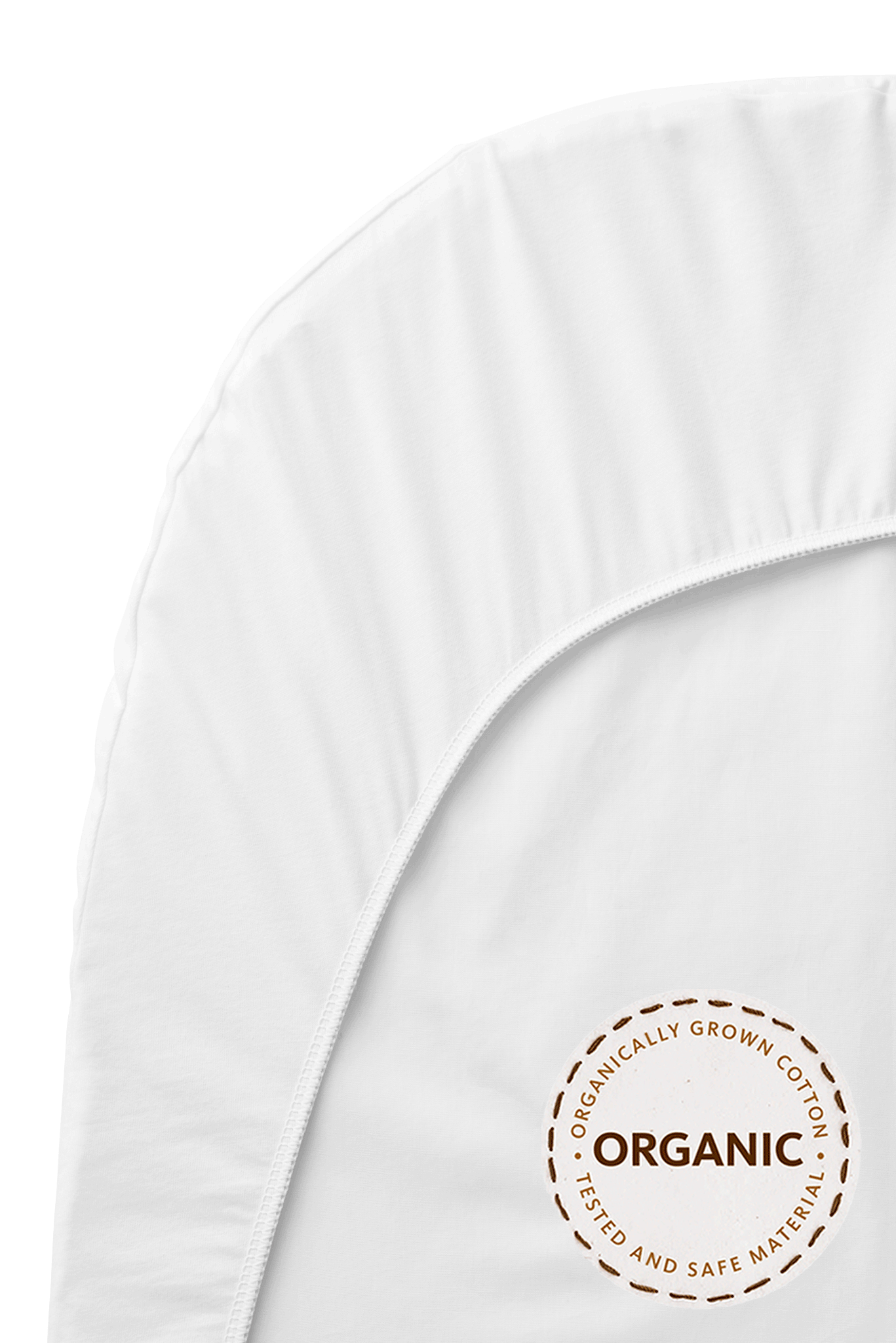 BabyBjorn Baby Crib Fitted Sheet - White Organic Cotton