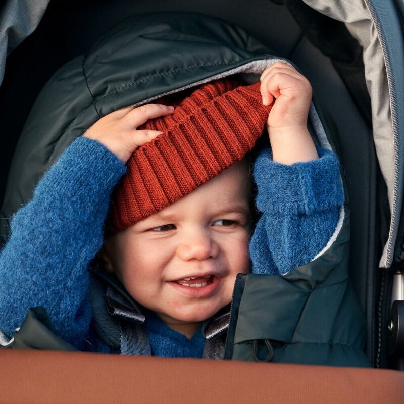 Joolz winter footmuff on pushchair — warmth and comfort in winter