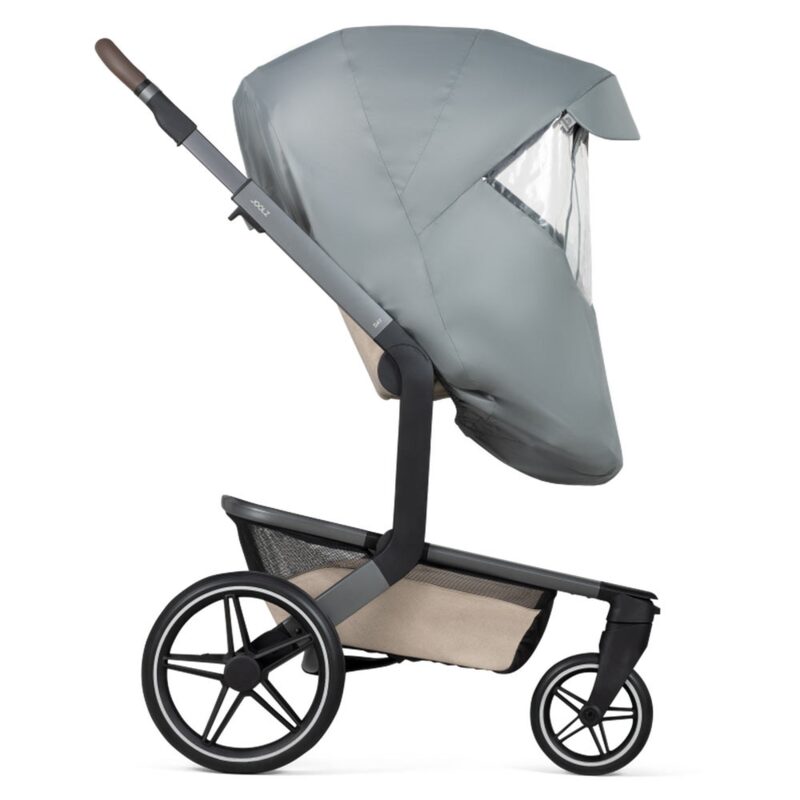 Joolz rain cover fitted on pushchair