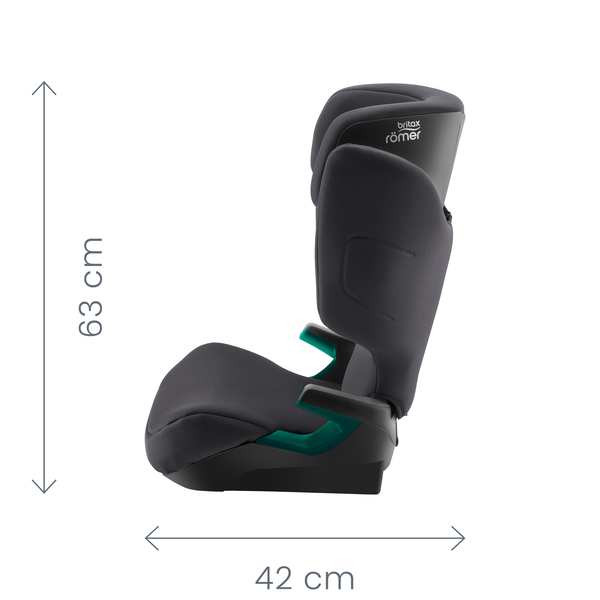 Rozměry sedačky Britax Romer Adventure Plus 2 – boční pohled