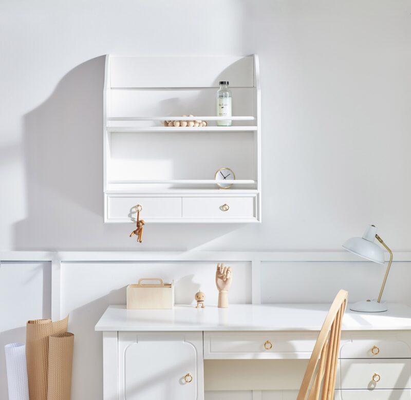 Bellamy Royal półka ścienna Timeless White — widok z boku