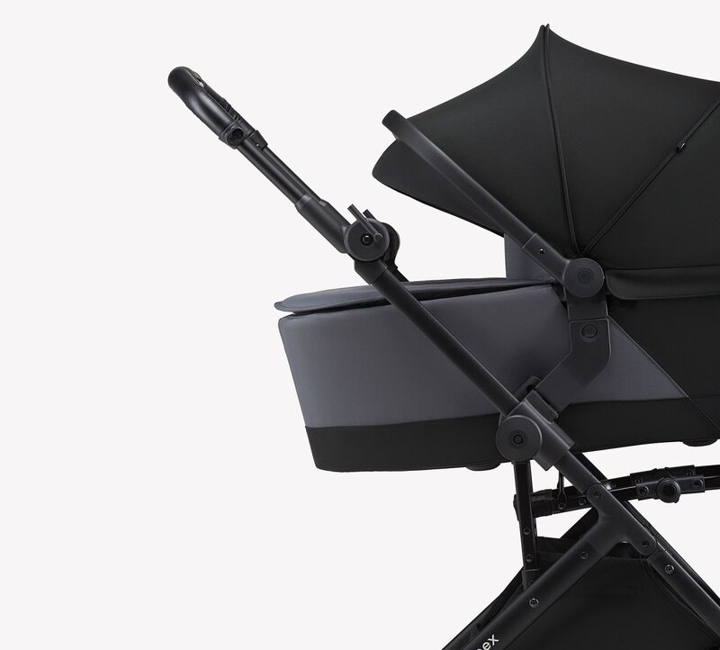 Anex Air-X korba — adaptéry pro montáž na rám kočárku