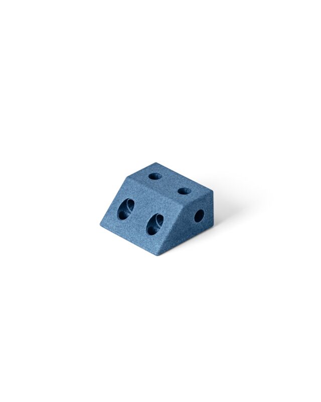 MODU Block Angle Deep Blue — úhlový pěnový blok s otvory pro spojky