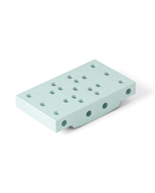 MODU Block Base Ocean Mint — obdélníkový pěnový blok s otvory pro spojky