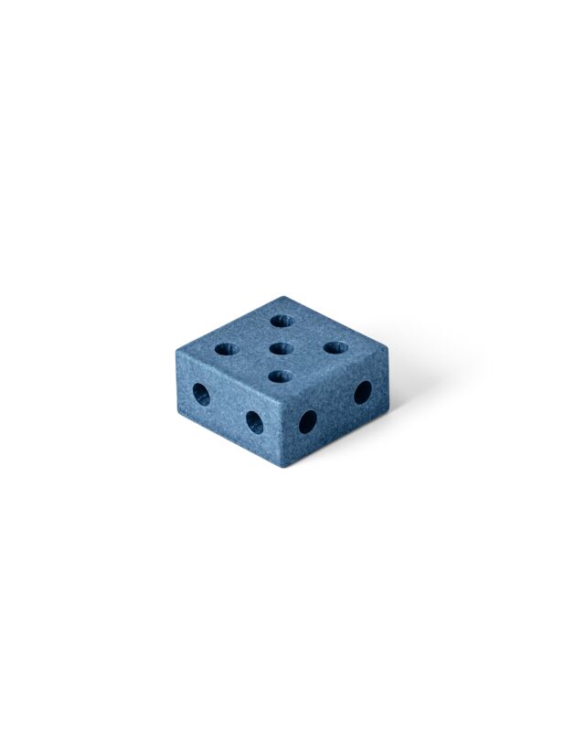 MODU Block Square Deep Blue — square foam block with connector holes