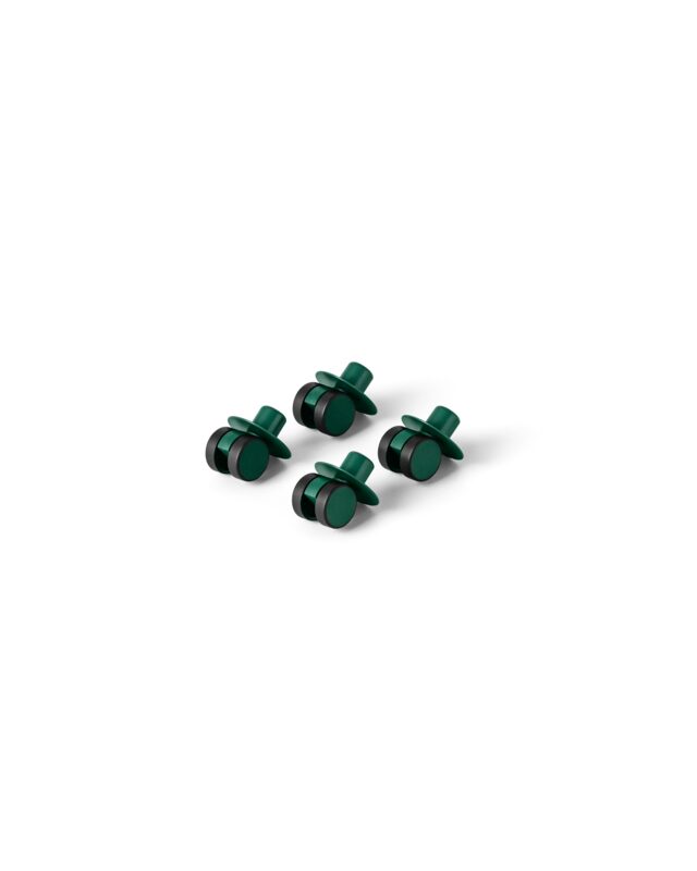 MODU Swirly Wheels Forest Green — 360-degree castor wheels