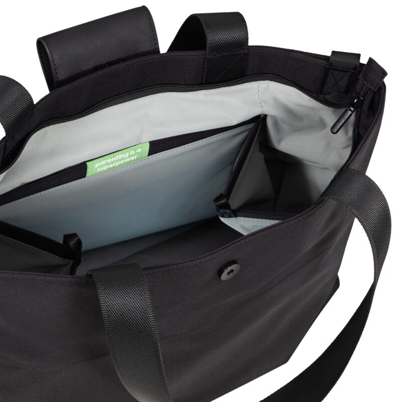 Joolz changing bag — bottle pockets and accessory storage