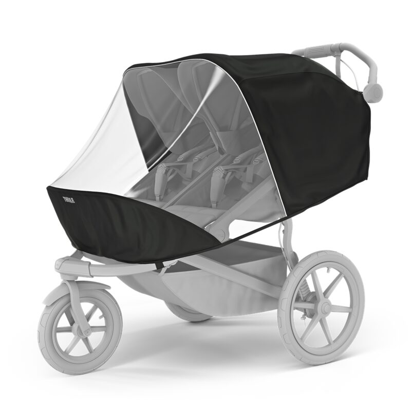 Thule Urban Glide 3 Double pláštěnka namontovaná na dvojitém kočárku