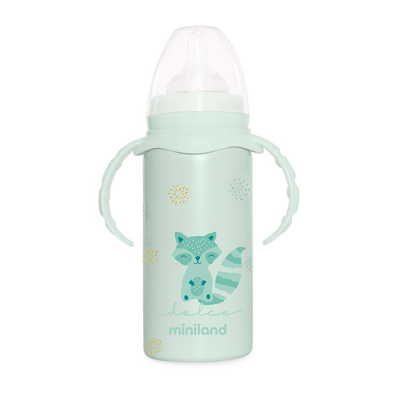 Miniland Dolce 240 ml thermal bottle, mint — product view