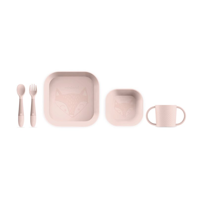Miniland Dolce square tableware set Candy — full set view