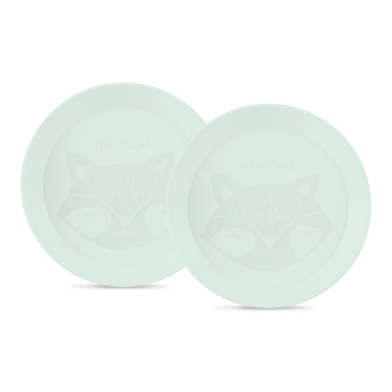 Miniland Dolce round tableware set Mint — full set view