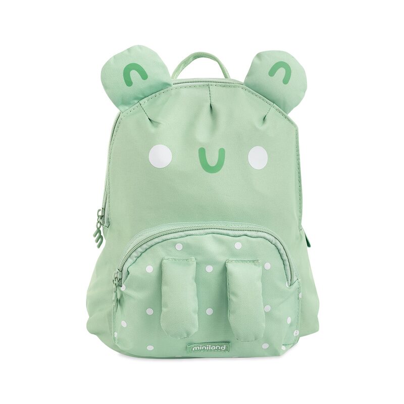 Miniland insulated backpack ECO-friendly Frog — front view