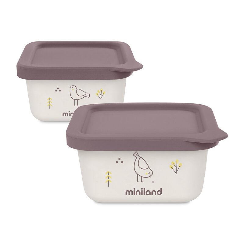 Miniland hermetické nádoby ECO-friendly 2x400ml Kuřátko