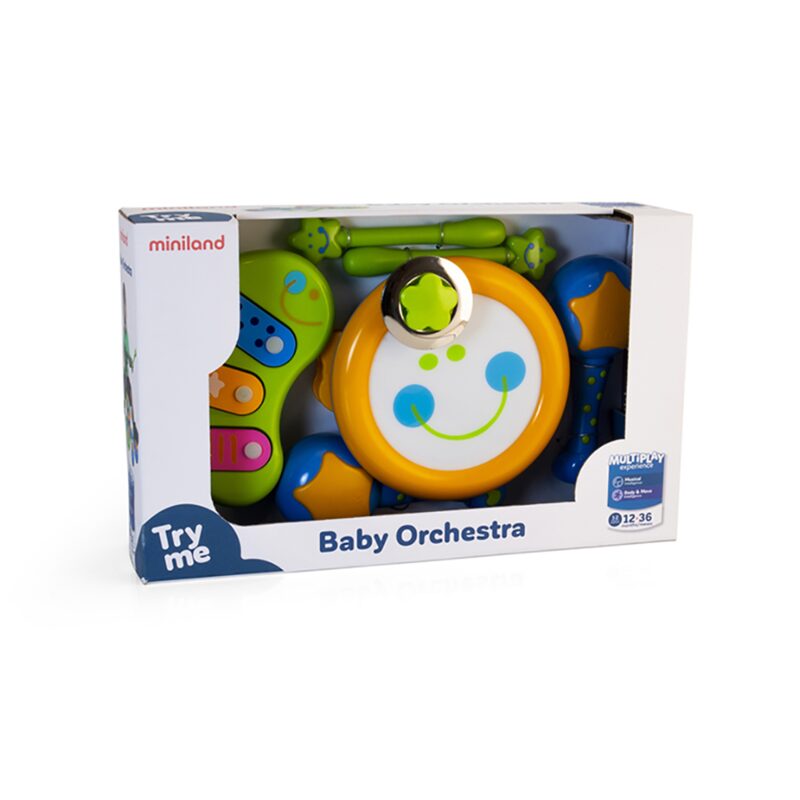 Miniland Baby Orchestra — bubínek, xylofon a marakasy