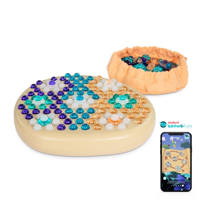 Miniland Mandala Stone — stone base with beads