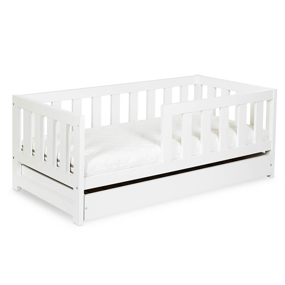 LittleSky by Klupś Amelia Bílá se zásuvkou s funkcí spaní