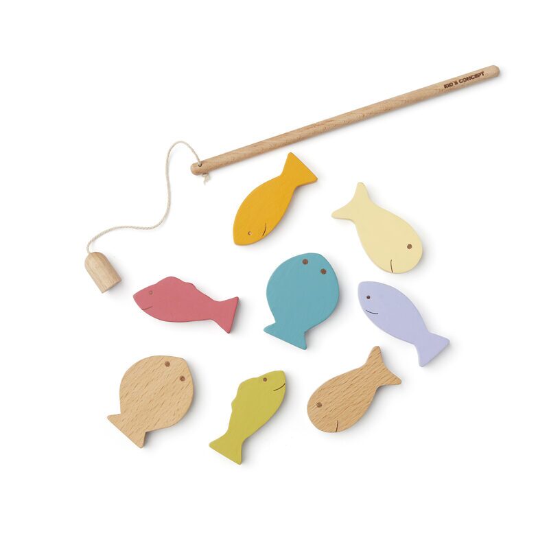 Kids Concept hra na ryby — dřevěné magnetické rybičky