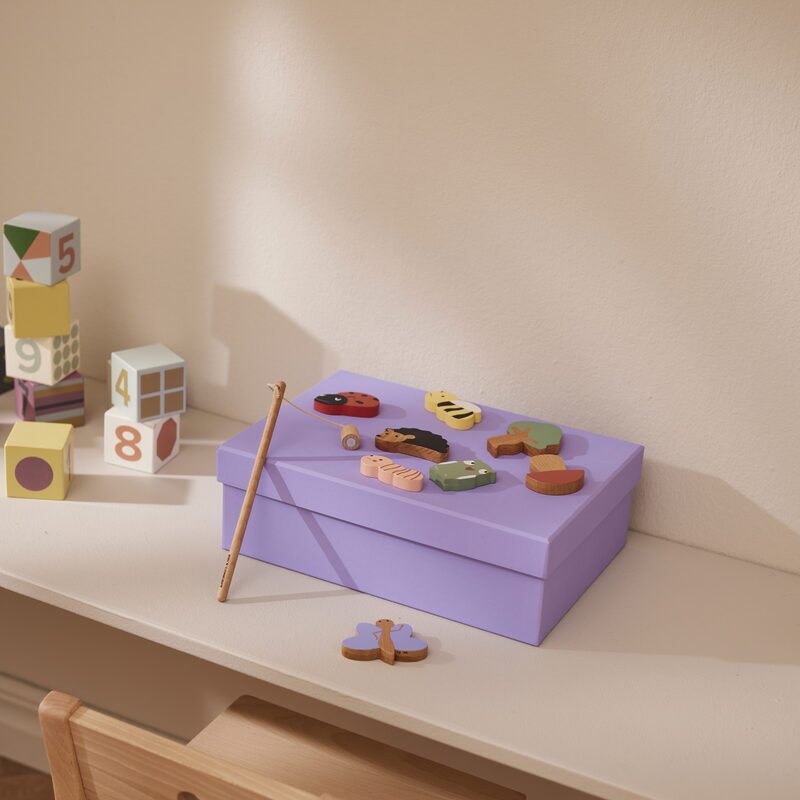 Kids Concept rybářská hra Edvin — prvky hry a krabička
