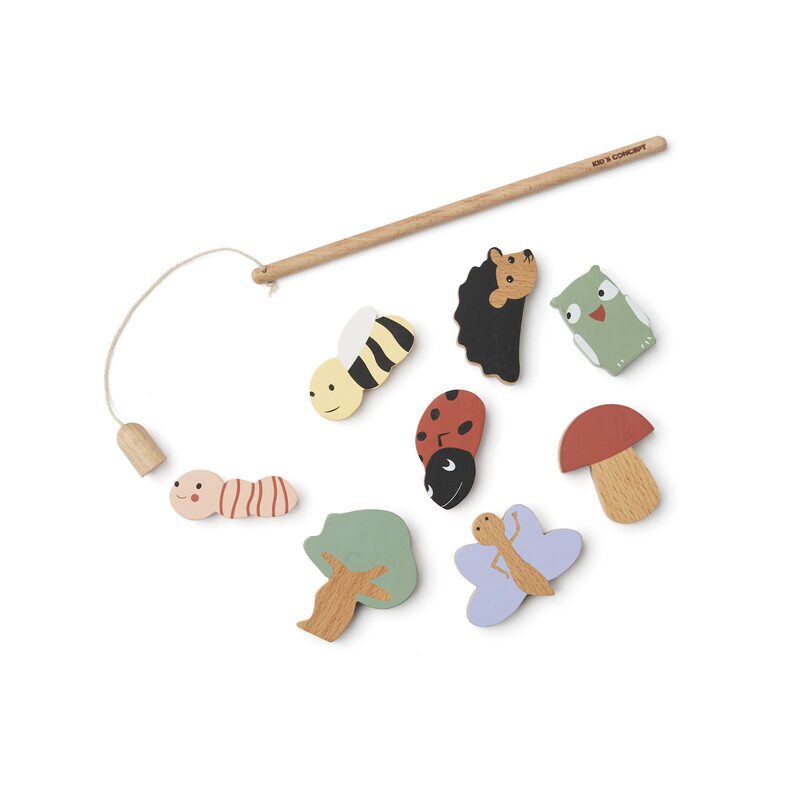 Kids Concept rybářská hra Edvin — lesní zvířátka s magnety