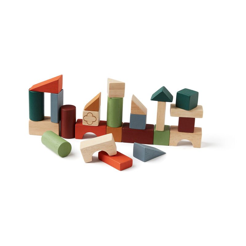 Kids Concept Carl Larsson blocks — wooden box with blocks