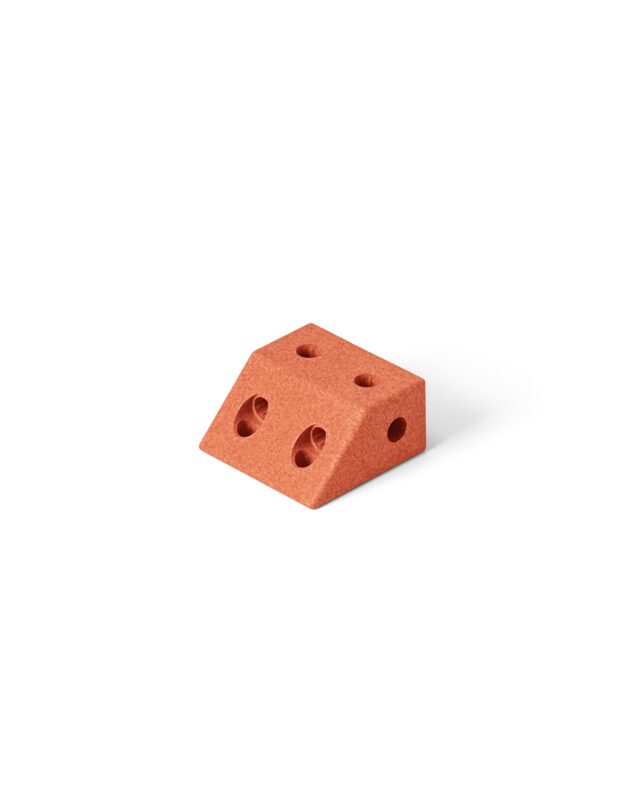 MODU Block Angle Burnt Orange — úhlový pěnový blok s otvory pro spojky