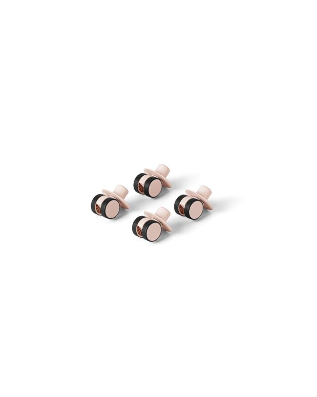 MODU Swirly Wheels Soft Rose — 360-degree swivel castors