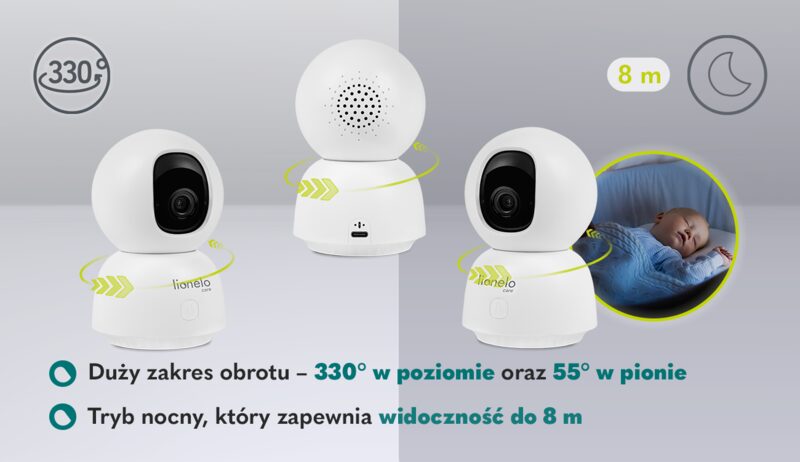 Lionelo Babyline View otočení kamery 330 stupňů