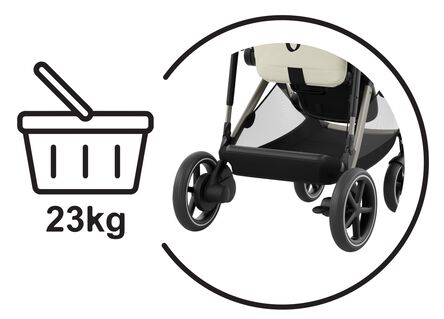 Velmi objemný nákupní košík Cybex eGazelle S