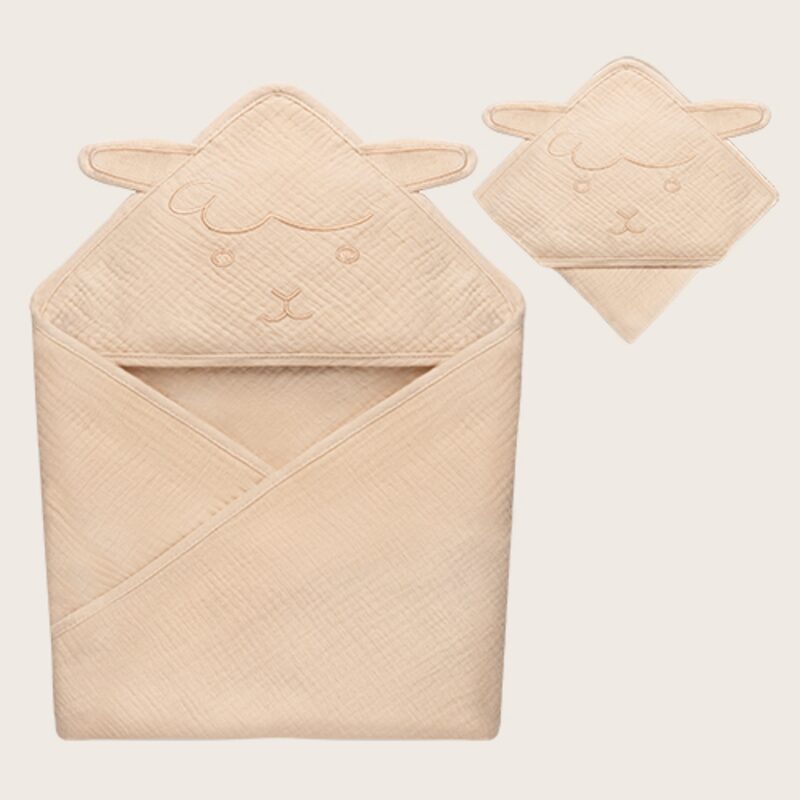 Lionelo Muslin Hooded Towel — gentle on skin