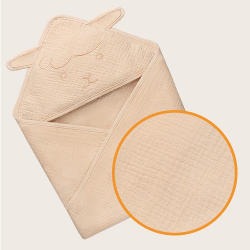 Lionelo Muslin Hooded Towel — 100% cotton muslin