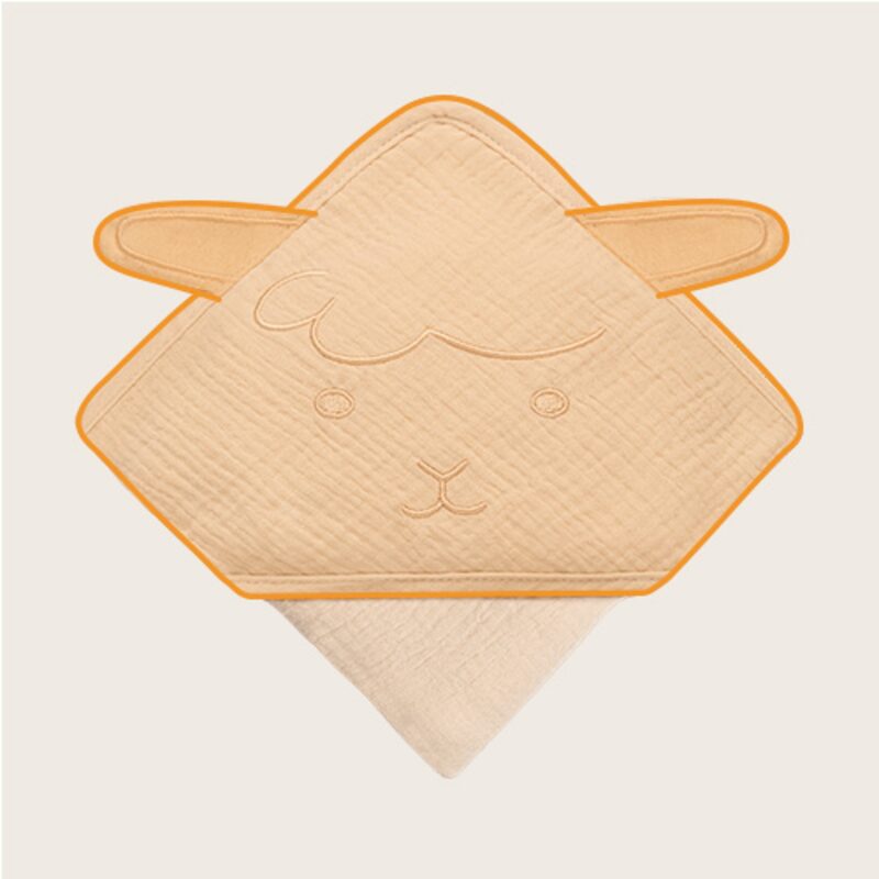 Lionelo Muslin Hooded Towel — kapuce s vyšitým zvířátkem