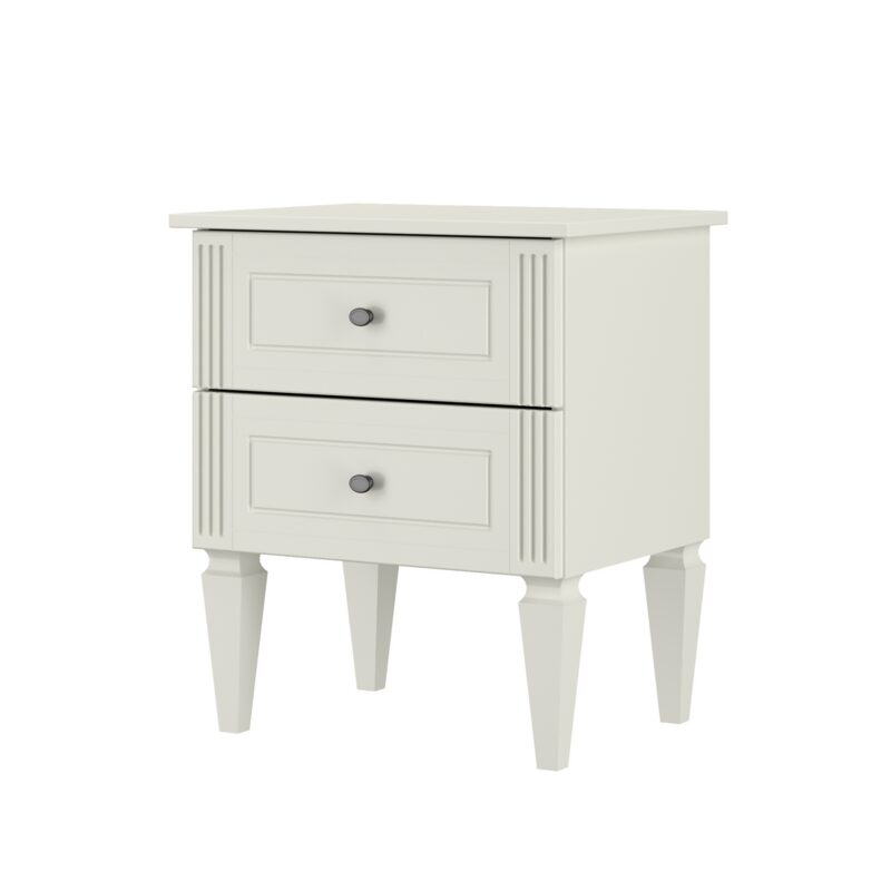 Bellamy Ines bedside table Elegant White drawers