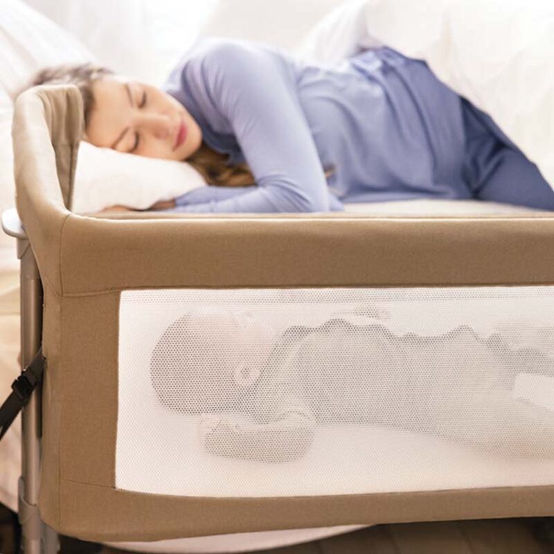 Graco Sweet2Sleep breathable mesh panels for visibility