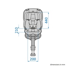 Maxi-Cosi Emerald 360 Pro – vnitřní rozměry