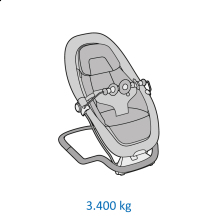 Maxi-Cosi Dove Pro – szczegółowe wymiary