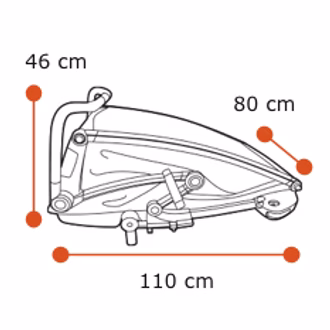 Thule Chariot Cab - skládání