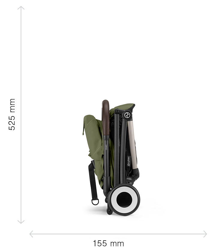 Cybex Orfeo - kompaktní rozměry po složení