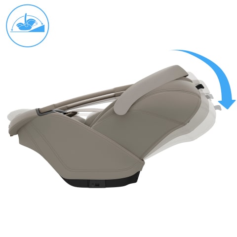 Maxi-Cosi Coral Slide Pro lezici poloha pro komfort spanku kojence