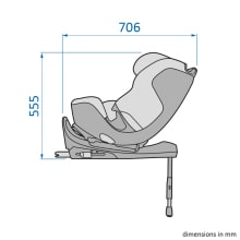Maxi-Cosi Pearl XL Slide Pro vnejsi rozmery pohled z boku