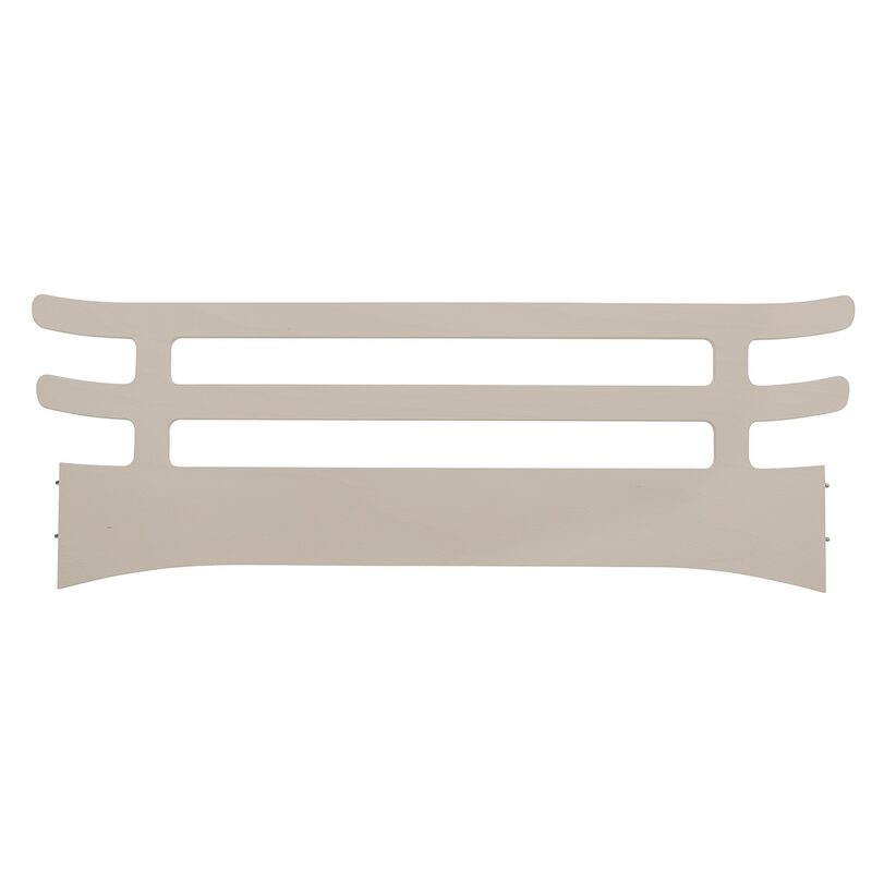 Leander Junior safety rail Cappuccino — front view, moulded beech wood