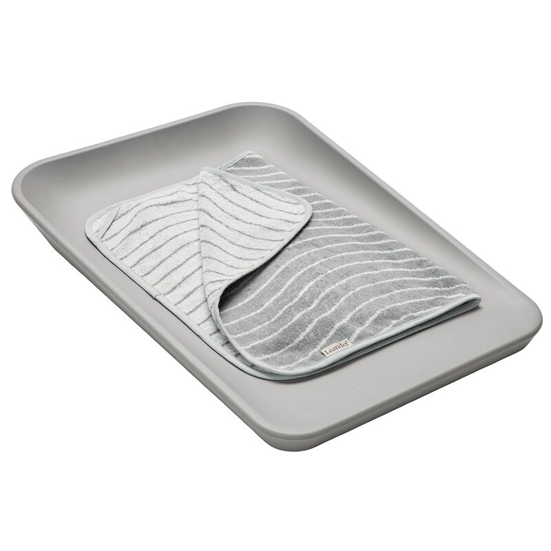 Leander podkład Woodland Cool Grey - detale splotu frotte