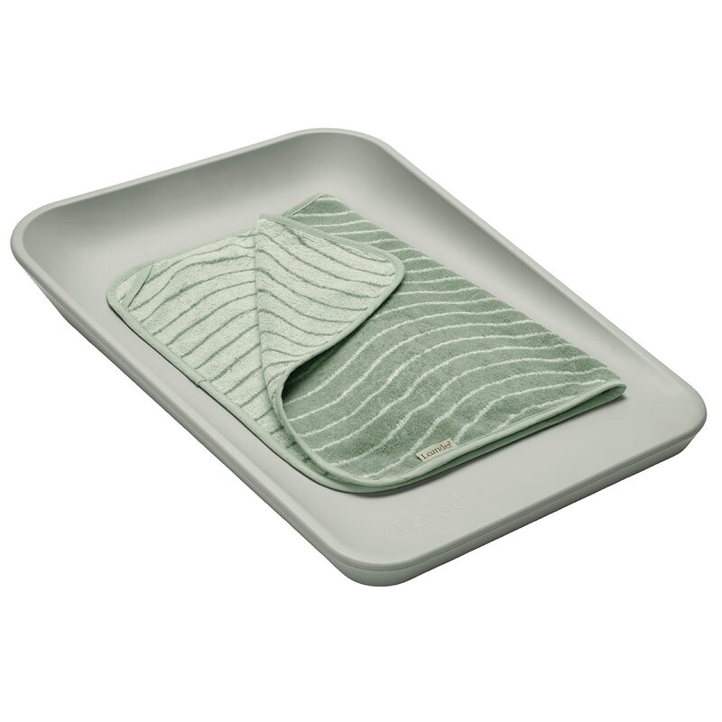 Leander podkład Woodland Sage Green - detale splotu frotte