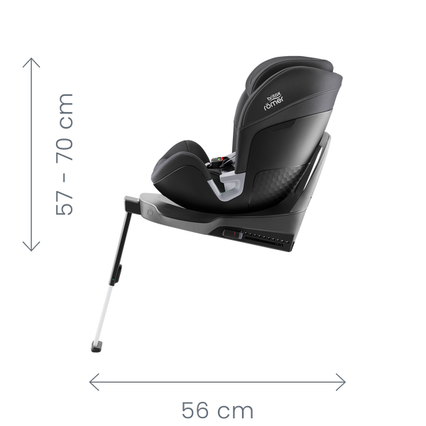 Britax Romer Swivel 2 – boční pohled (rozměry)