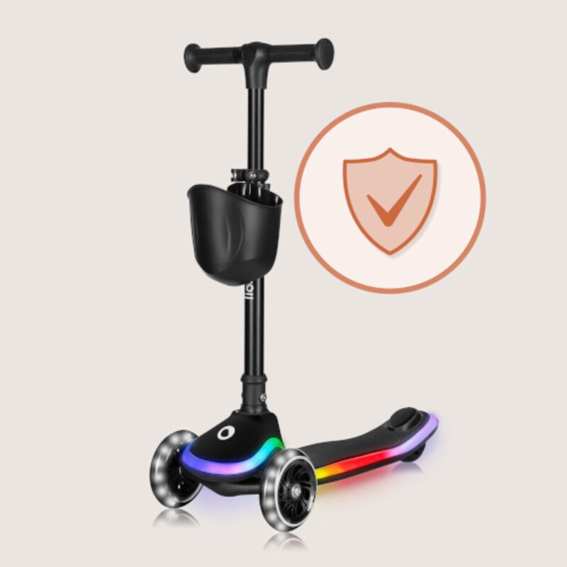 Lionelo Mey front wheels with motion-powered LED lights