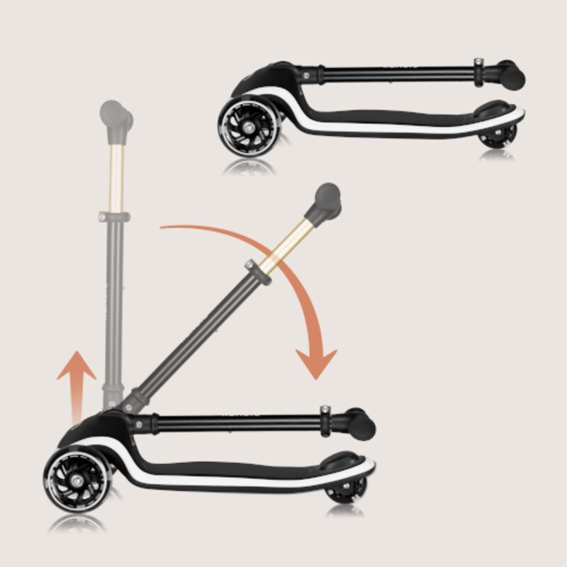 Lionelo Mey folded scooter with carry handle