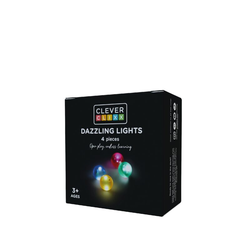Cleverclixx Balls Pack Dazzling Lights — 4 barevné LED kuličky do kuličkové dráhy