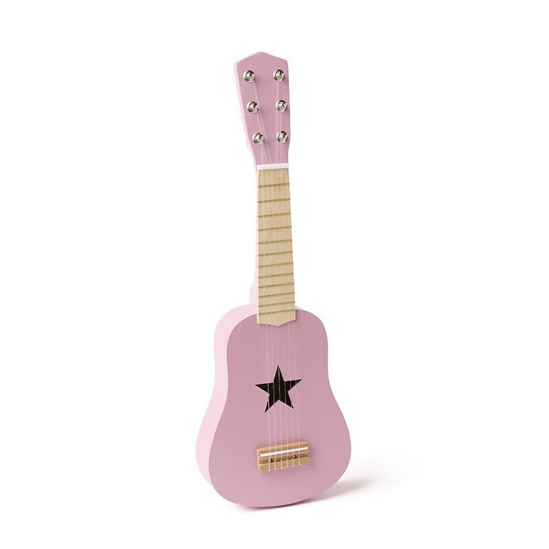 Kids Concept dřevěná kytara dark pink — pohled na produkt