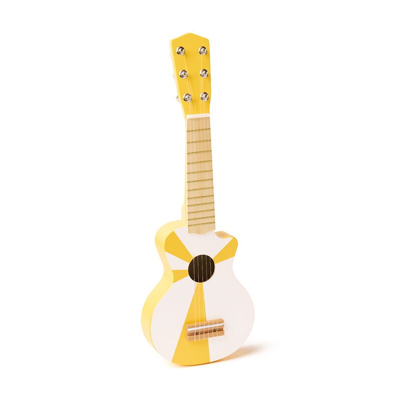 Kids Concept dřevěná kytara yellow white — pohled na produkt