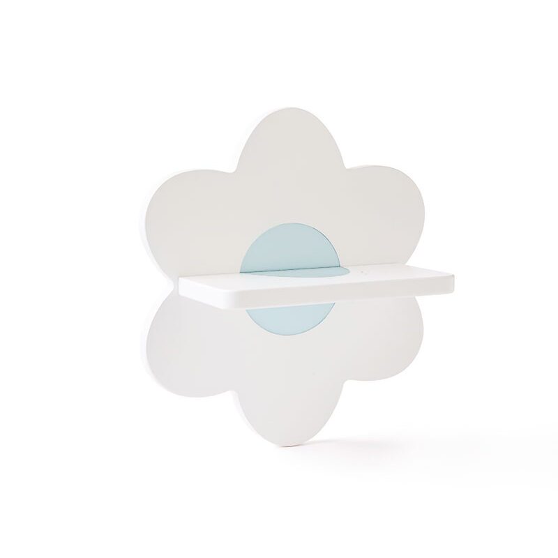 Kids Concept polička Flower White růžová polička ve tvaru květiny